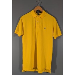 Polo by Ralph Lauren Men's Small Yellow Classic Short Sleeve Polo Collar Shirt